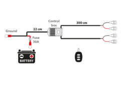 Alternative view of Autoline Ledningsnett 2 lys Trådløs