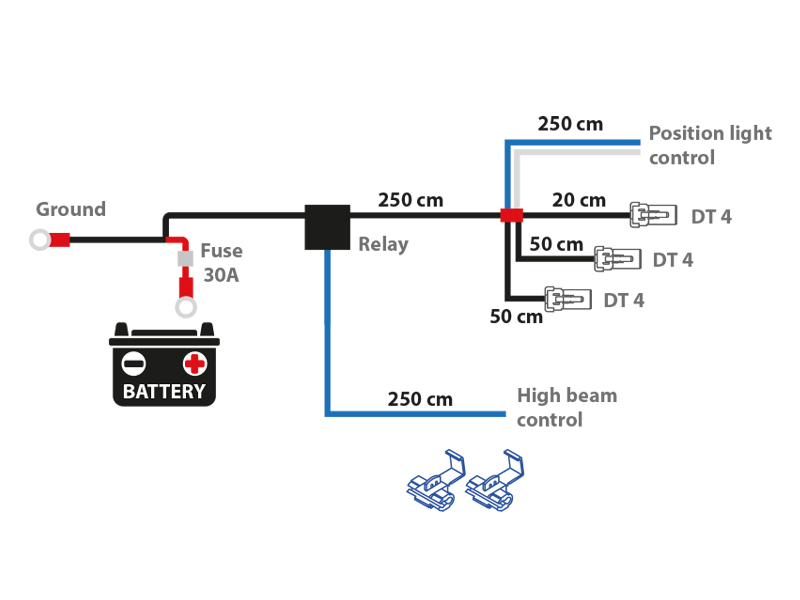 Autoline Ledningsnett 3 lys DT-4 (30 A) - Bilde 2