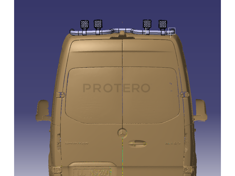 Takbøyle Bak MB Sprinter W906/W907 2014+ H2 (Blank) - Bilde 4