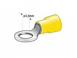 Ringkabelsko M6 gul 4-6 mm² (10 stk.)