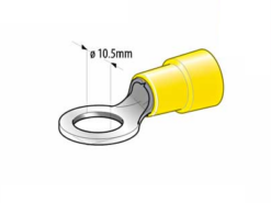Ringkabelsko M10 gul 4-6 mm² (10 stk.)