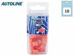 Alternative view of Flatstiftshylse 6,3 mm rød hunn isolert vinkel 0,75-1,5 mm² (10 stk.)