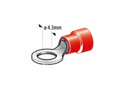 Ringkabelsko M4 rød 0,5-1,5 mm² (100 stk.)