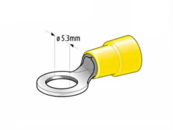 Ringkabelsko M5 gul 4-6 mm² (50 stk.)