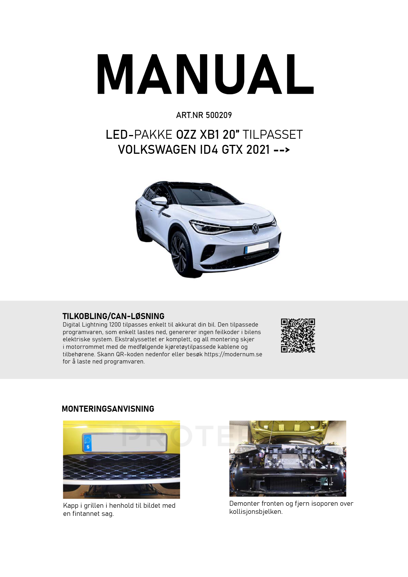 OZZ VW ID.4 GTX 2001+ Grillkit - Bilde 3