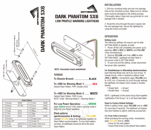 Optibeam Dark Phantom SX6 (Hvit) - Bilde 3