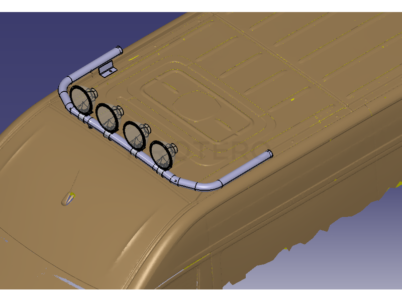 Takbøyle Front VW Crafter 2017+ H2 (Sort)
