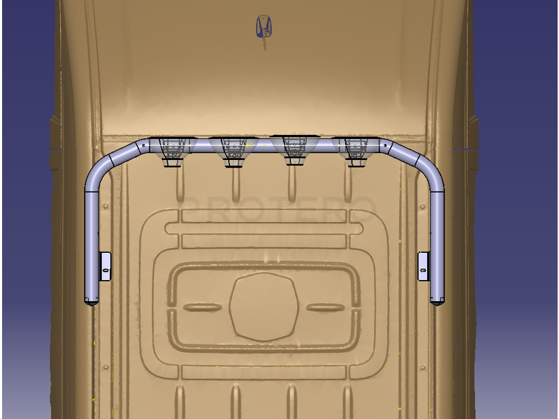 Takbøyle Front VW Crafter 2017+ H2 (Sort) - Bilde 3