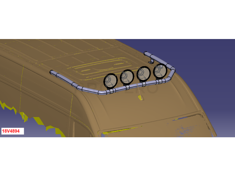 Takbøyle Front VW Crafter 2017+ H3 (Sort) - Bilde 3