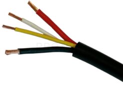 4-leder Kabel Sort – 2x2.5mm² + 2x1.0mm² (Metervare)