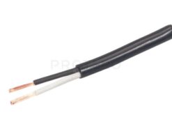 2-leder Kabel Sort – 2x1,5mm² (50m)